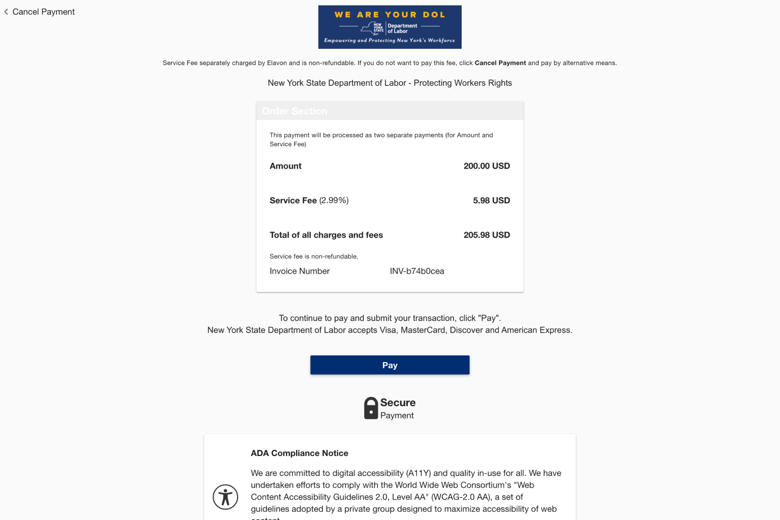 4.14. Pay and submit application